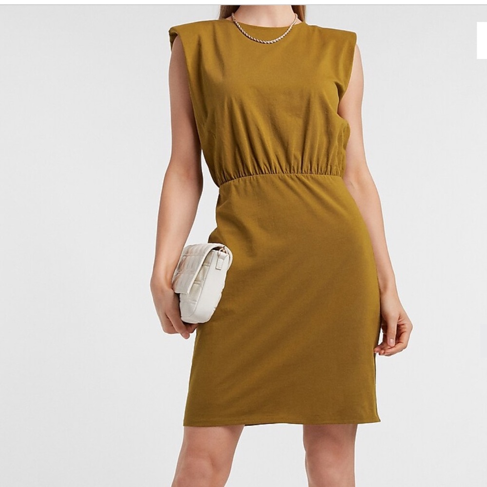Express Olive Green Sleeveless Dress